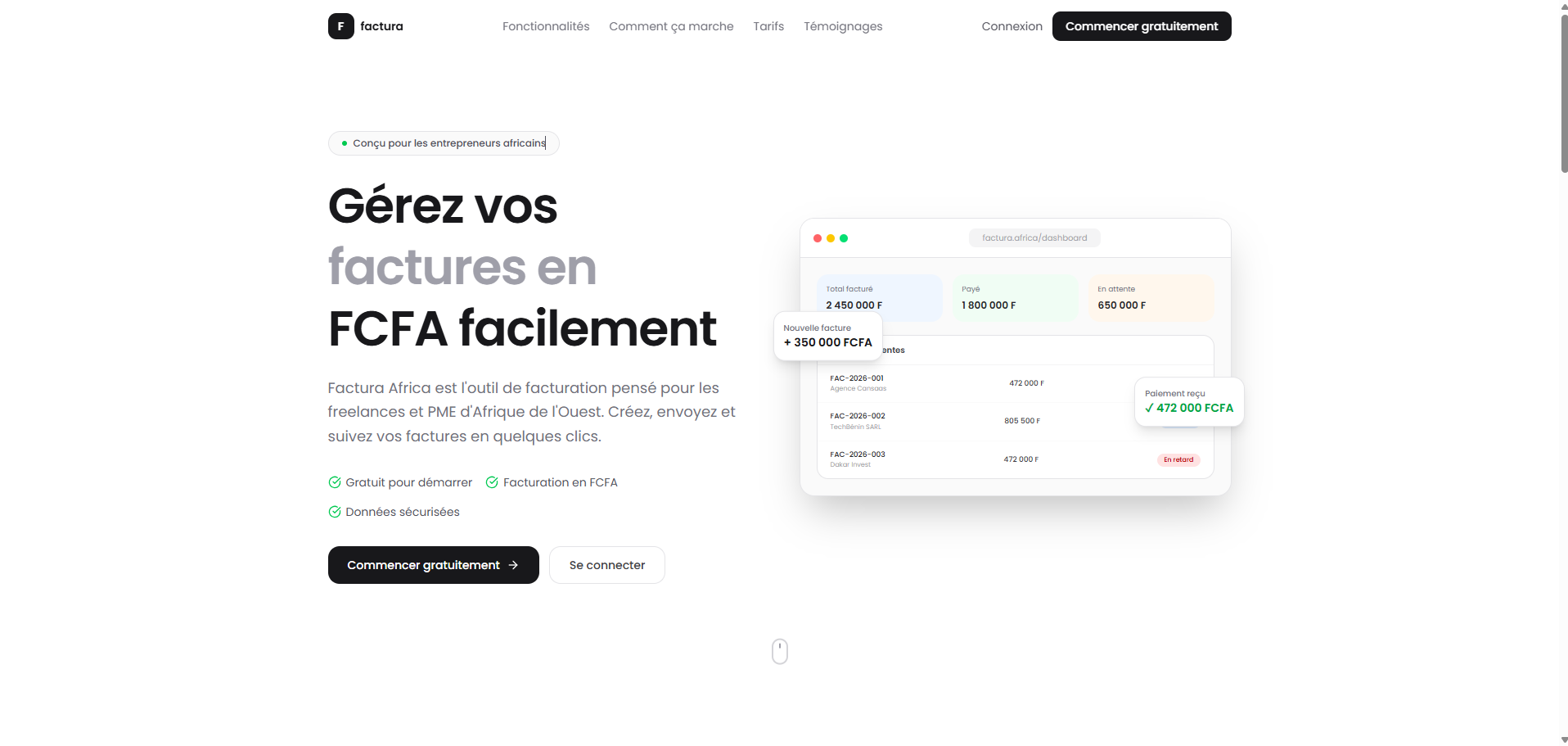Site web de Gestion de Facture
