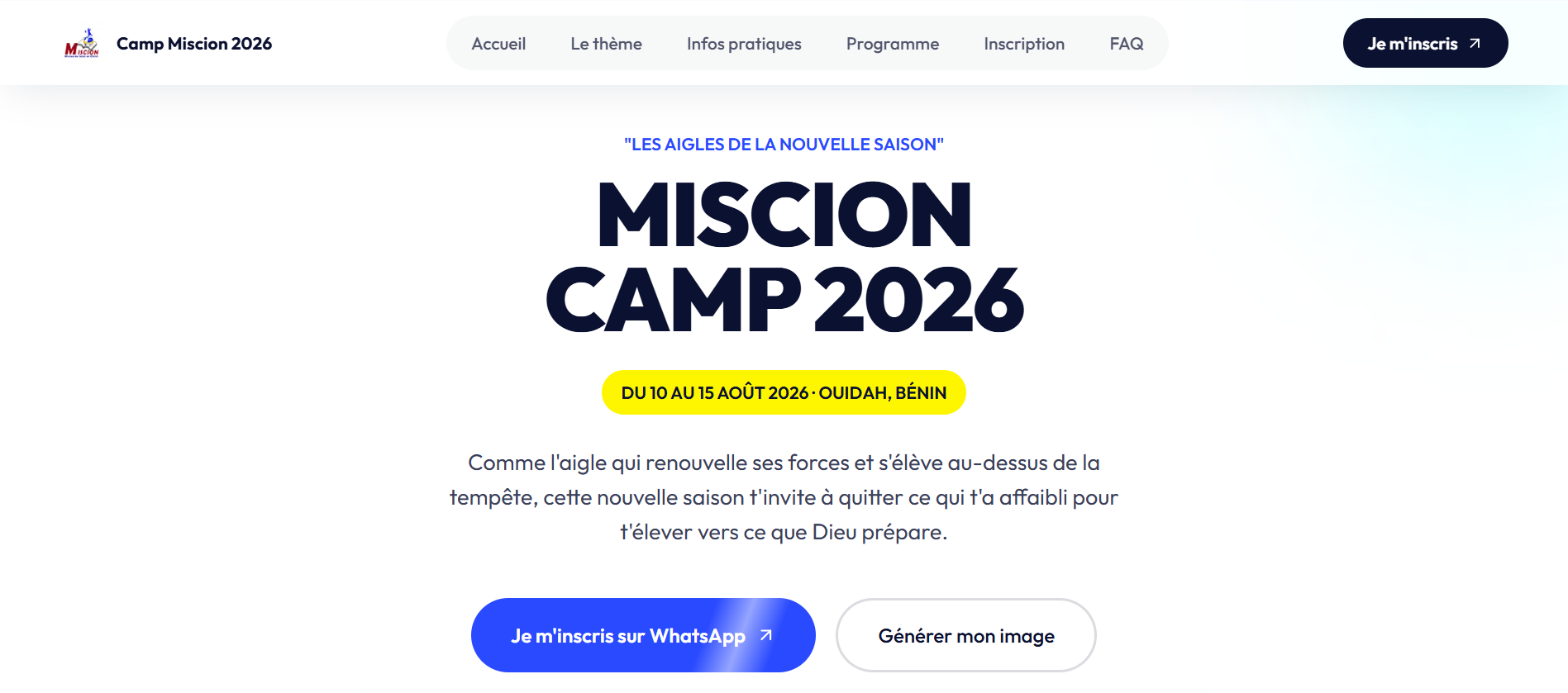 MISCION CAMP 2026